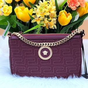 Authentic verified Versace Vitello crossbody bag